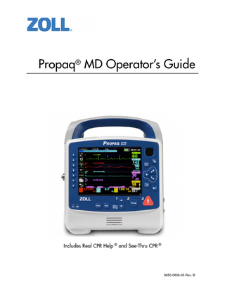 Propaq MD Operators Guide Rev B 