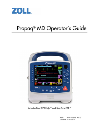Propaq MD Operators Guide Rev D March 2019