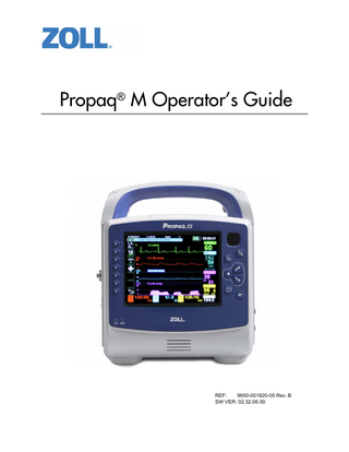 Propaq M Operators Guide Rev B May 2019