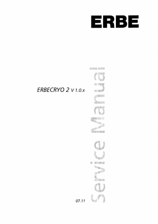 ERBECRYO 2 Service Manual V1.0.x July 2011