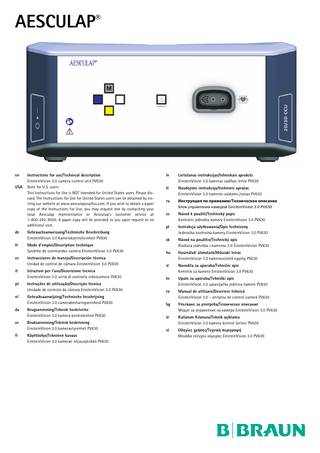 EinsteinVision 3.0 Control Unit PV630 Instructions for Use Ver 4.0 April 2021