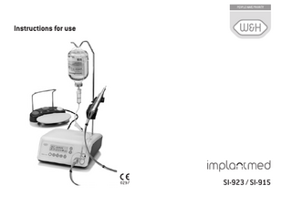 Implantmed SI-923 and SI-915 Instructions for use Rev 005 Dec 2015