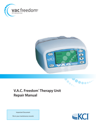 V.A.C Freedom Therapy Unit Repair Manual Rev C Feb 2020