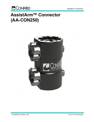 AssistArm Connector AA-CON250 Instructions for Use April 2022