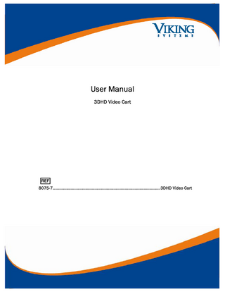 Viking Systems 3DHD Video Cart User Manual Rev A