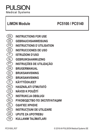 LiMON Module PC5100 and PC5140 Instructions for Use R 07