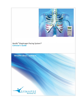 NeuRx Diaphragm Pacing System Clinicians Guide Rev A