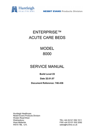 Enterprise Models 8000 Service Manual Jan 2007