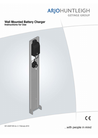 Wall Mounted Battery Charger Instructions for Use  001-24257-EN rev. 2 • February 2014  