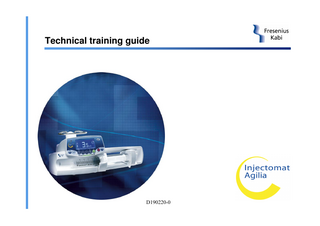 Injectomat Agilia Technical Training Guide