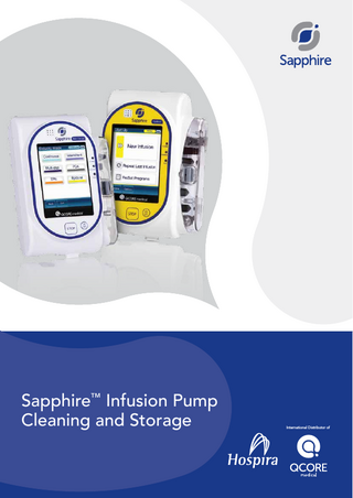 Sapphire™ Infusion Pump Cleaning and Storage  International Distributor of  