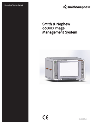 660HD Image Management System Operations Service Manual Rev F May 2013