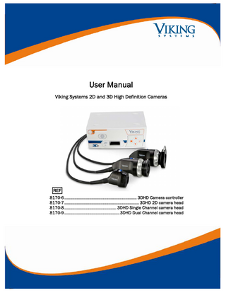 Viking Systems 8170-x 2D and 3D Cameras User Manual Rev C