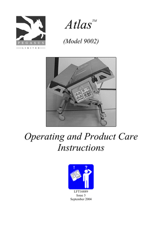 Atlas Model 9002 Operating and Product Care Instructions Issue 3 Sept 2004