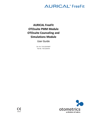 AURICAL FreeFit OTOsuite PMM and Counseling Modules and Simulations Module User Guide Sept 2017