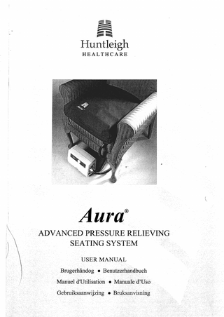 Huntleigh Aura Advanced Pressure Relieving Seating System User Manual