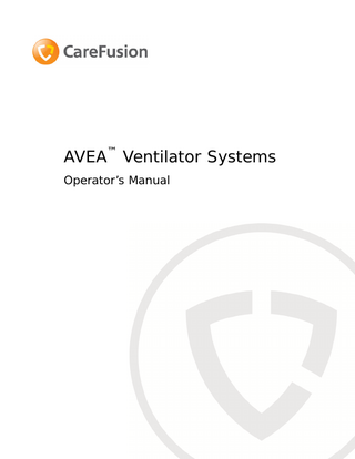 CareFusion AVEA Operators Manual Rev T Feb 2016