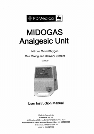 MID-O-GAS MA139 User Instruction Manual Issue 08 March 2016