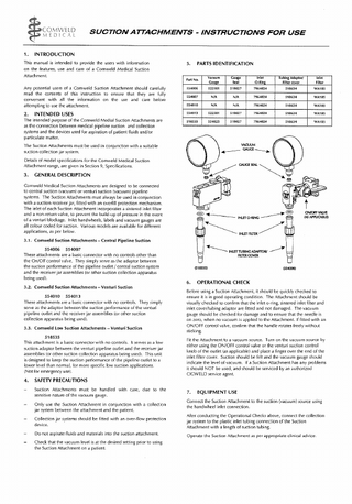Comweld Suction Attachments Instructions for Use Sept 2016