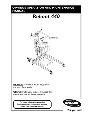 Reliant 440 Rev B Operating and Maintenance Manual March 2006