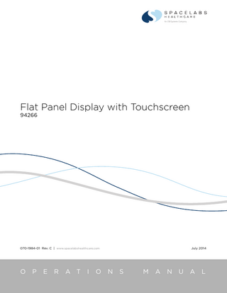 Flat Panel Display with Touchscreen (94266) Operations manual Rev C July 2014