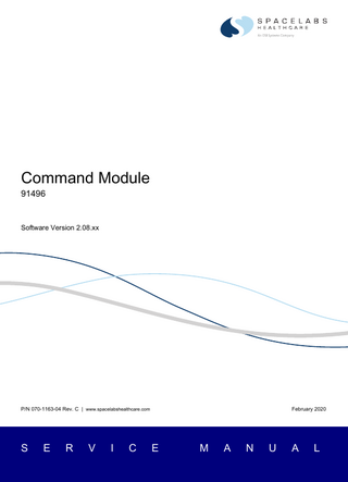 Command Module (91496) Service Manual sw ver 2.08.xx Rev C Feb 2020