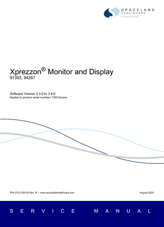 XPREZZON Monitor and Display Service Manual Rev B Aug 2020