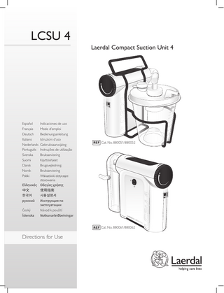 Laerdal Compact Suction Unit 4 (LCSU 4) Directions for Use 