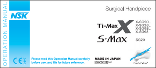 TI-Max X  S-Max Series Surgical Handpiece Operation Manual Oct 2015
