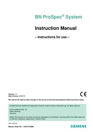 BN ProSpec System Instruction Manual - Version 1.4
