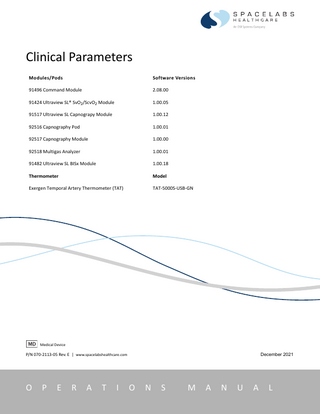 Clinical Parameters Operations Manual Rev E Dec 2021