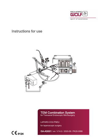 Richard Wolf TEM Combination System LAPARO-CO2-PNEU Instruction Manual
