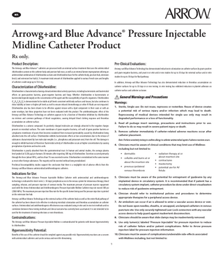 Arrowg+ard Blue Advance® Pressure Injectable Midline Catheter Product