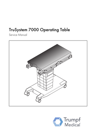 TruSystem 7000 Operating Table Service Manual  