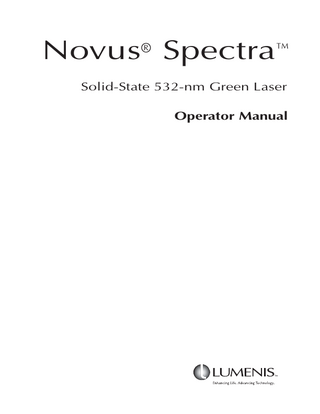 Novus® Spectra™ Solid-State 532-nm Green Laser Operator Manual  