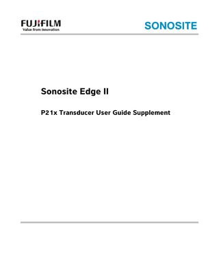 Sonosite Edge II P21x Transducer User Guide Supplement  