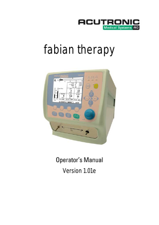 fabian Therapy Operators Manual Ver 1.01e Feb 2011