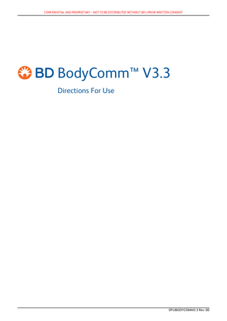 BodyComm V3.3 Directions for Use Rev 00