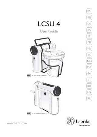 Laerdal Compact Suction Unit (LCSU 4)  8800xx series User Guide