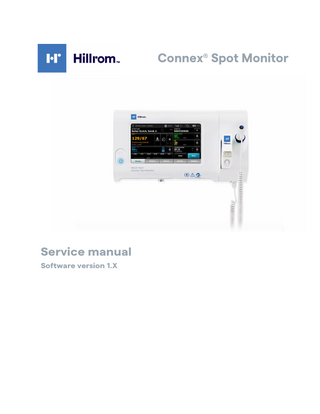 Connex Spot Monitor Service Manual sw 1.X Ver K Oct 2020