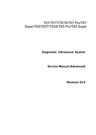 TE7 and TE5 Series Service Manual (Advanced) Rev 23.0