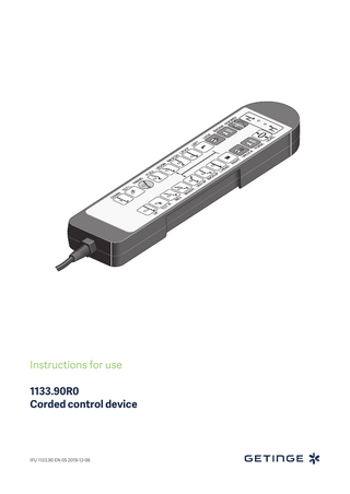 Instructions for use 1133.90R0 Corded control device  IFU 1133.90 EN 05 2019-12-06  