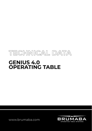 TECHNICAL DATA GENIUS 4.0 OPERATING TABLE  www.brumaba.com  