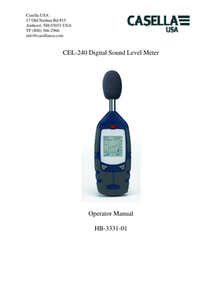 CEL-240 Operator Manual 