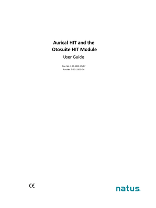 Aurical HIT and the Otosuite HIT Module User Guide Dec 2021