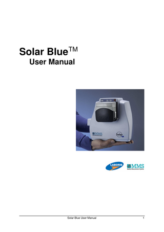 Solar Blue User Manual Rev B Sept 2021