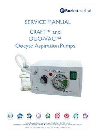 SERVICE MANUAL CRAFT™ and DUO-VAC™ Oocyte Aspiration Pumps  