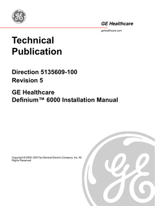 Definium 6000 Installation Manual Rev 5