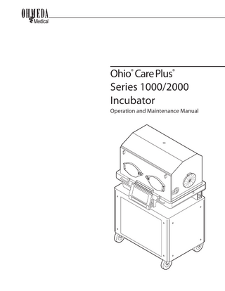 Ohio Care Plus Series 1000 / 2000 Operation and Maintenance Manual Rev A