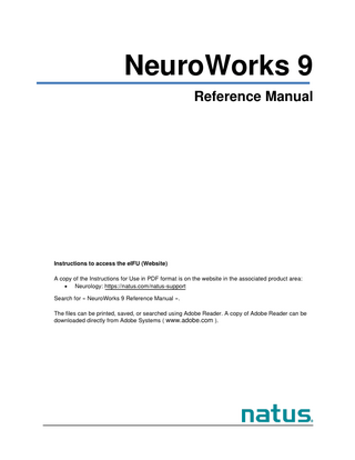 NeuroWorks 9 Reference Manual Rev 02 Oct 2022